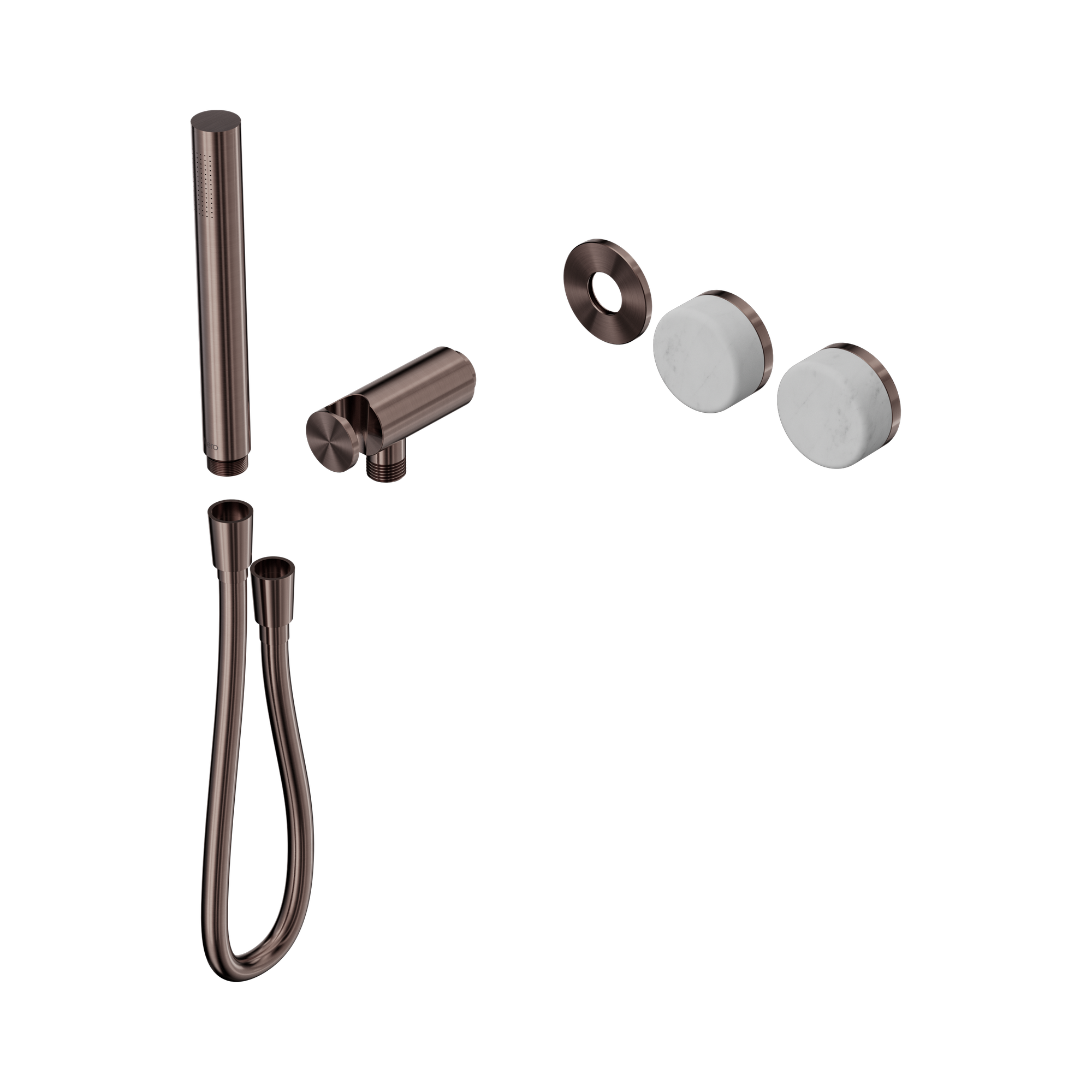 Nero Serenity Progressive Shower System With Carrara Handle And Slim Shower Trim Kit Only, Brushed Bronze