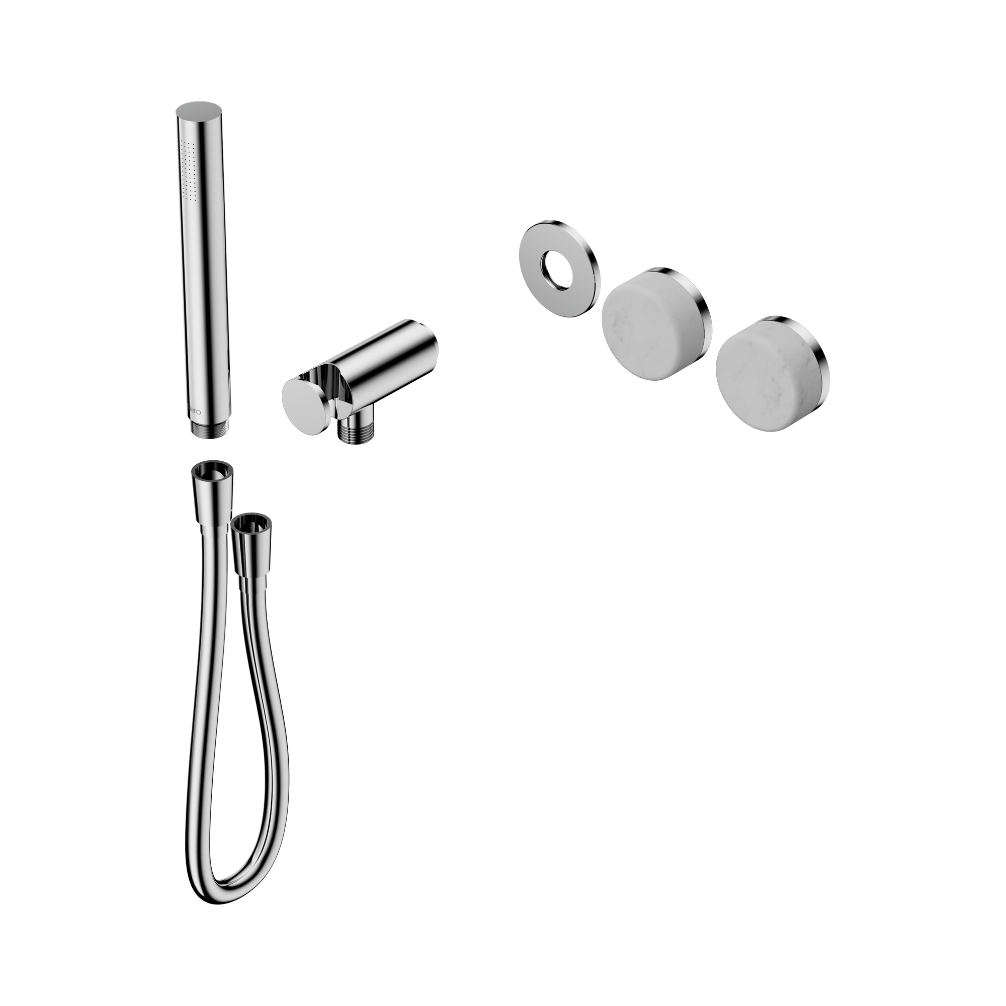 Nero Serenity Progressive Shower System With Carrara Handle And Slim Shower Trim Kit Only, Chrome