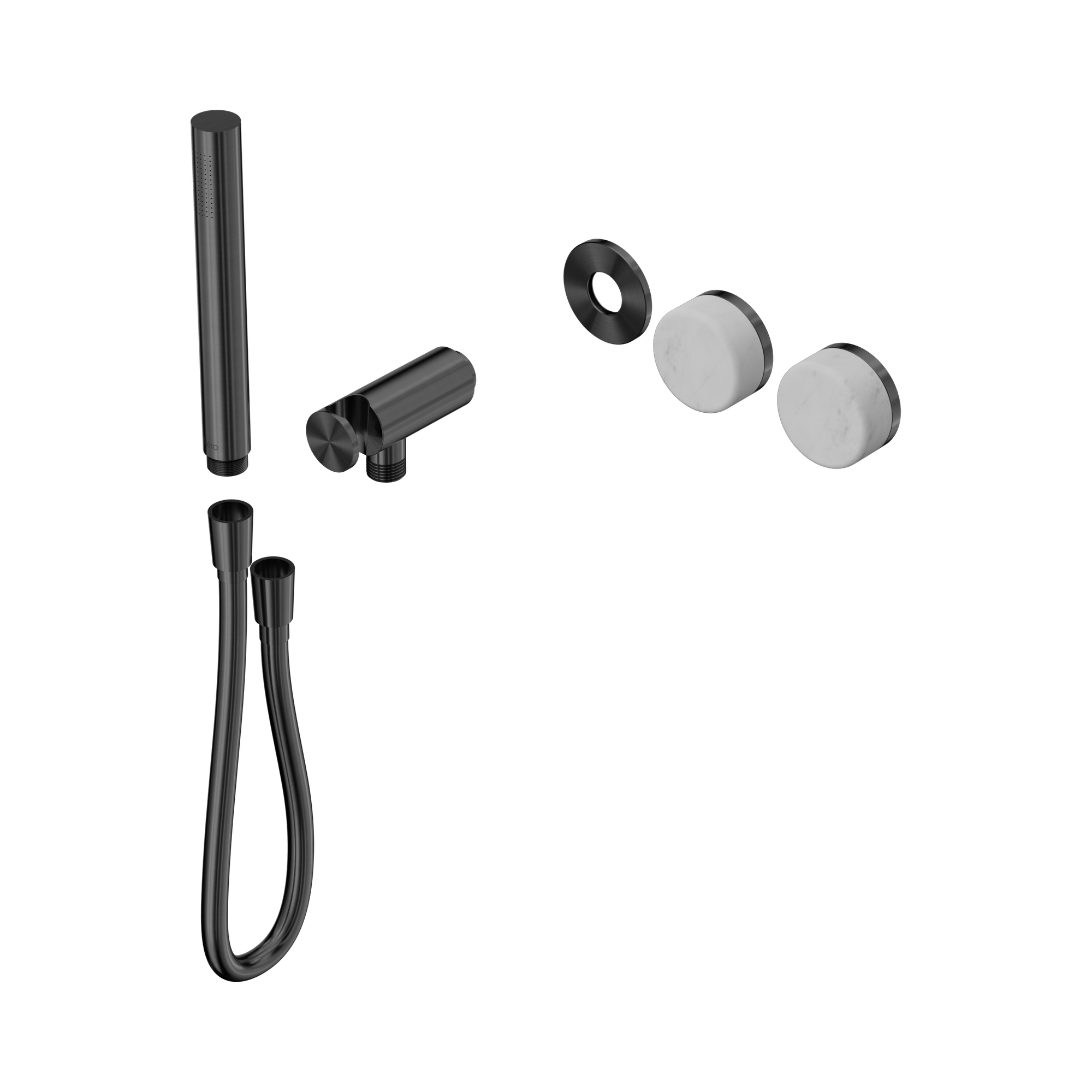Nero Serenity Progressive Shower System With Carrara Handle And Slim Shower Trim Kit Only, Gun Metal