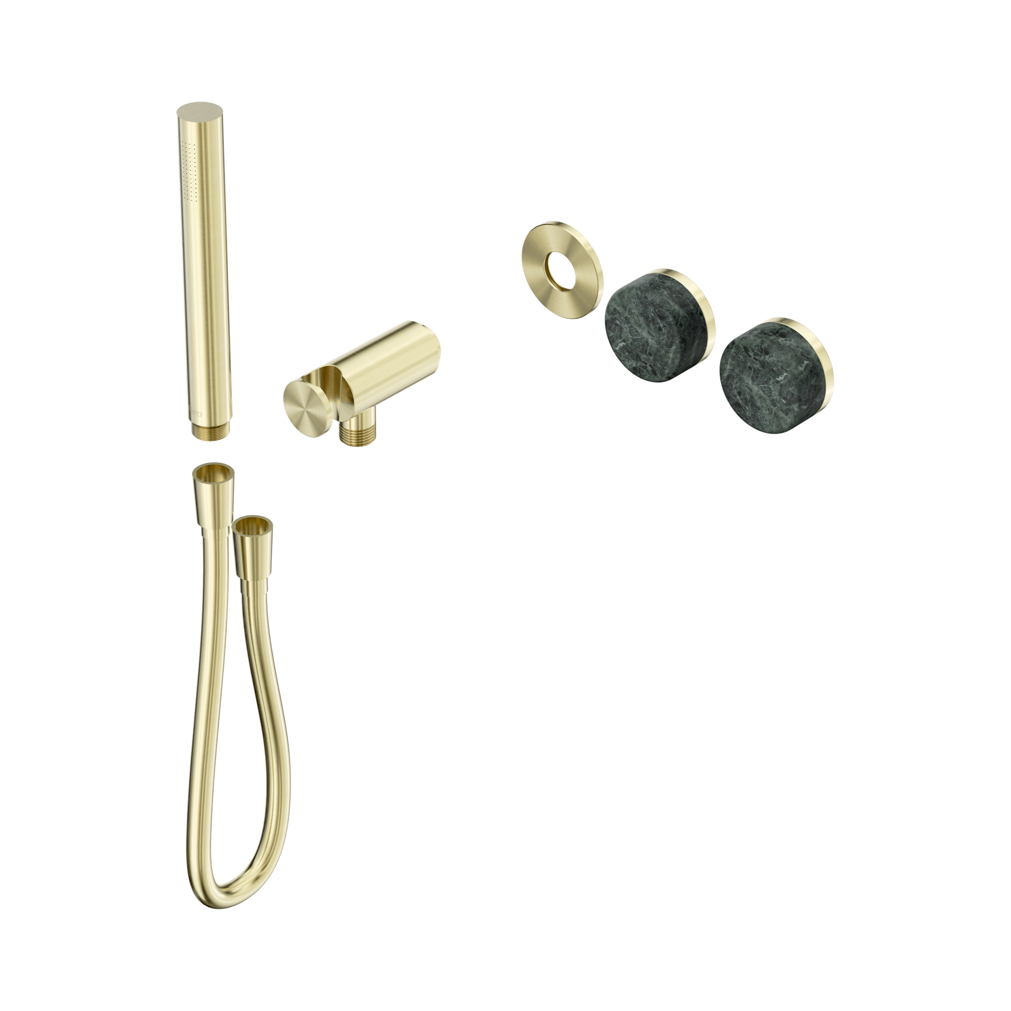 Nero Serenity Progressive Shower System With Verde Alpi Handle And Slim Shower Trim Kit Only, Brushed Gold