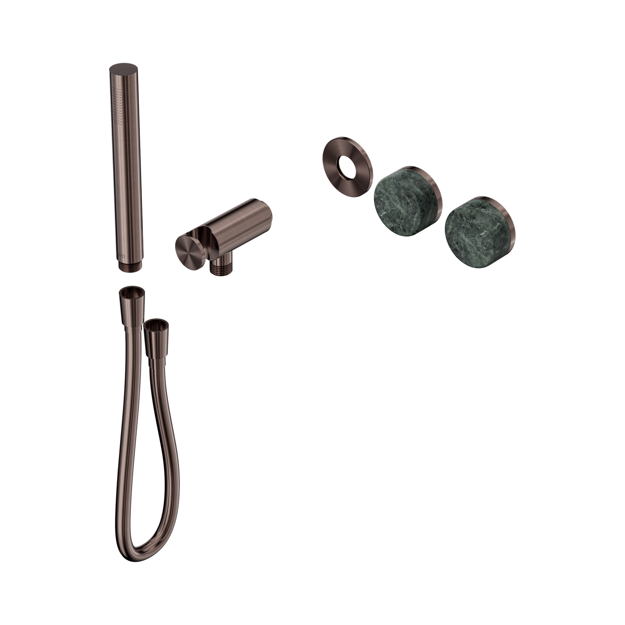 Nero Serenity Progressive Shower System With Verde Alpi Handle And Slim Shower Trim Kit Only, Brushed Bronze