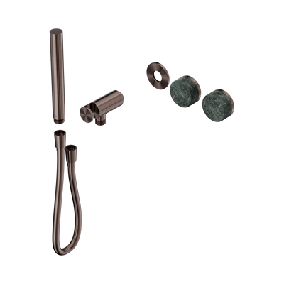 Nero Serenity Progressive Shower System With Verde Alpi Handle And Slim Shower Trim Kit Only, Brushed Bronze