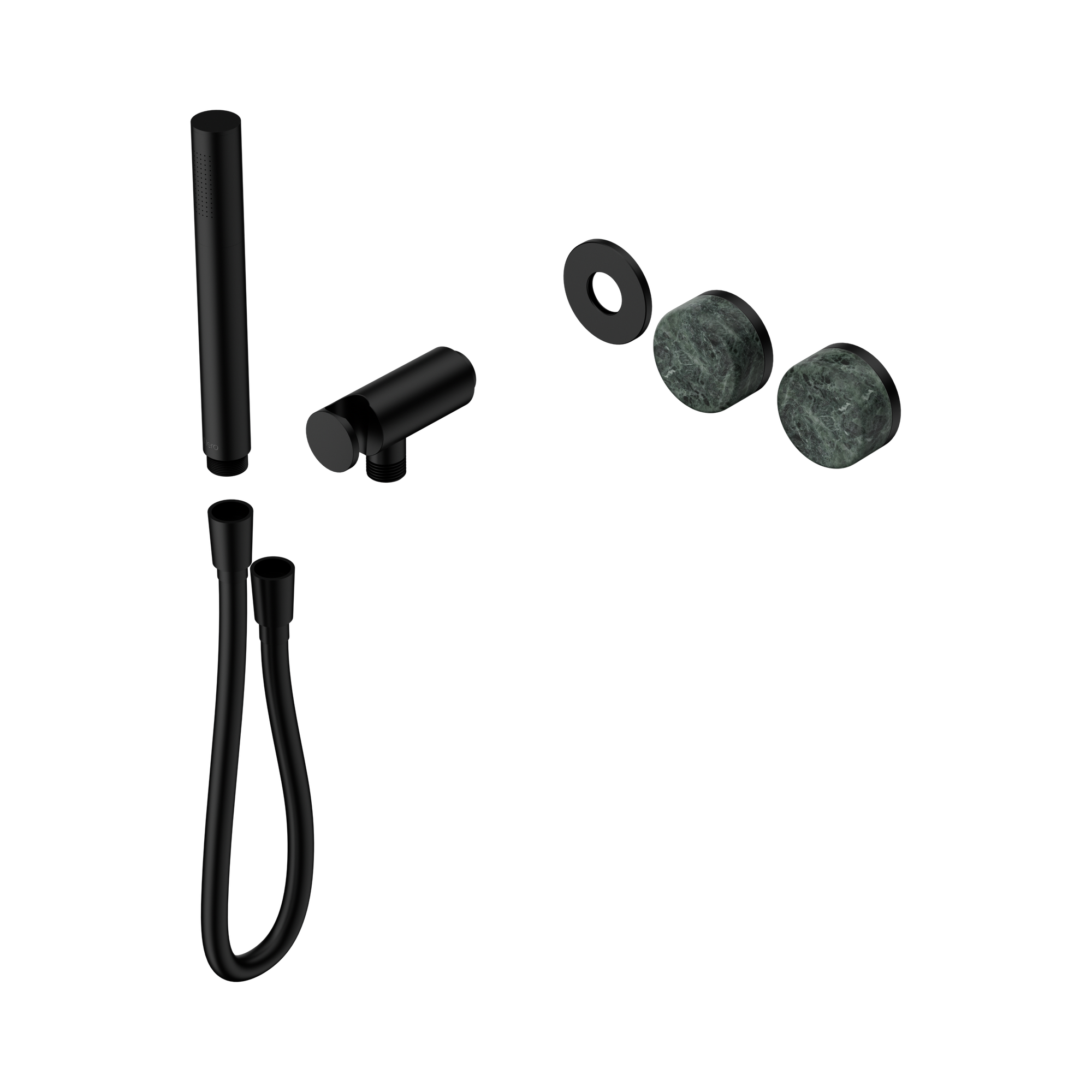 Nero Serenity Progressive Shower System With Verde Alpi Handle And Slim Shower Trim Kit Only, Matte Black