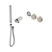 Nero Serenity Progressive Shower System With Rome Travertine Handle And Slim Shower Trim Kit Only, Brushed Nickel
