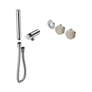 Nero Serenity Progressive Shower System With Rome Travertine Handle And Slim Shower Trim Kit Only, Chrome