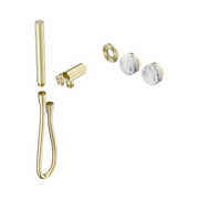 Nero Serenity Progressive Shower System With Arabescato Corchia Handle And Slim Shower Trim Kit Only, Brushed Gold