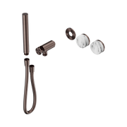 Nero Serenity Progressive Shower System With Arabescato Corchia Handle And Slim Shower Trim Kit Only, Brushed Bronze