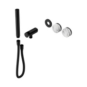 Nero Serenity Progressive Shower System With Arabescato Corchia Handle And Slim Shower Trim Kit Only, Matte Black