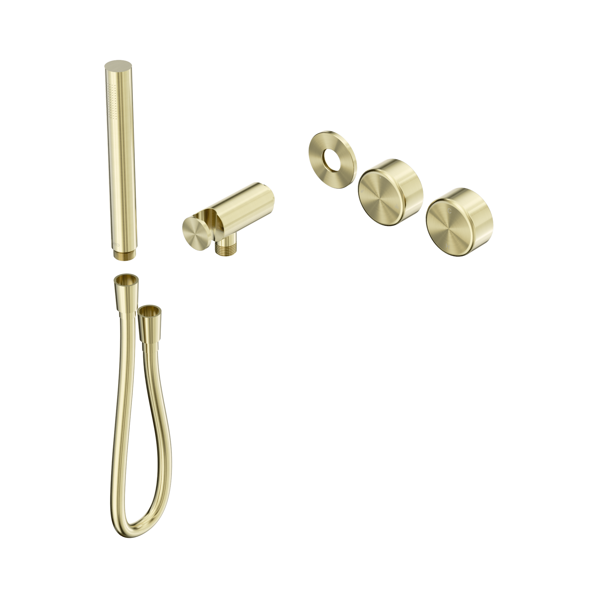 Nero Serenity Progressive Shower System With Metal Handle And Slim Shower Trim Kit Only, Brushed Gold