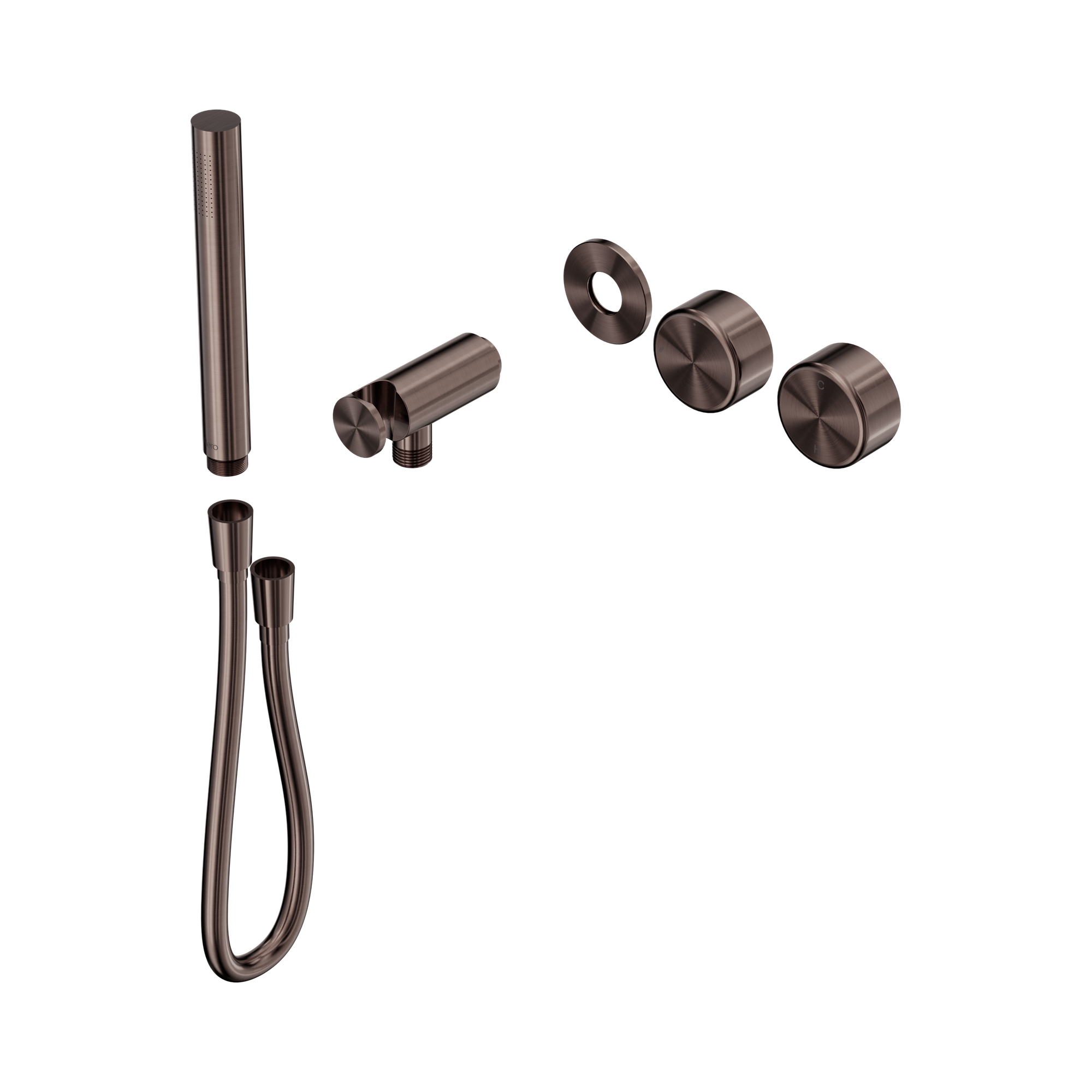 Nero Serenity Progressive Shower System With Metal Handle And Slim Shower Trim Kit Only, Brushed Bronze