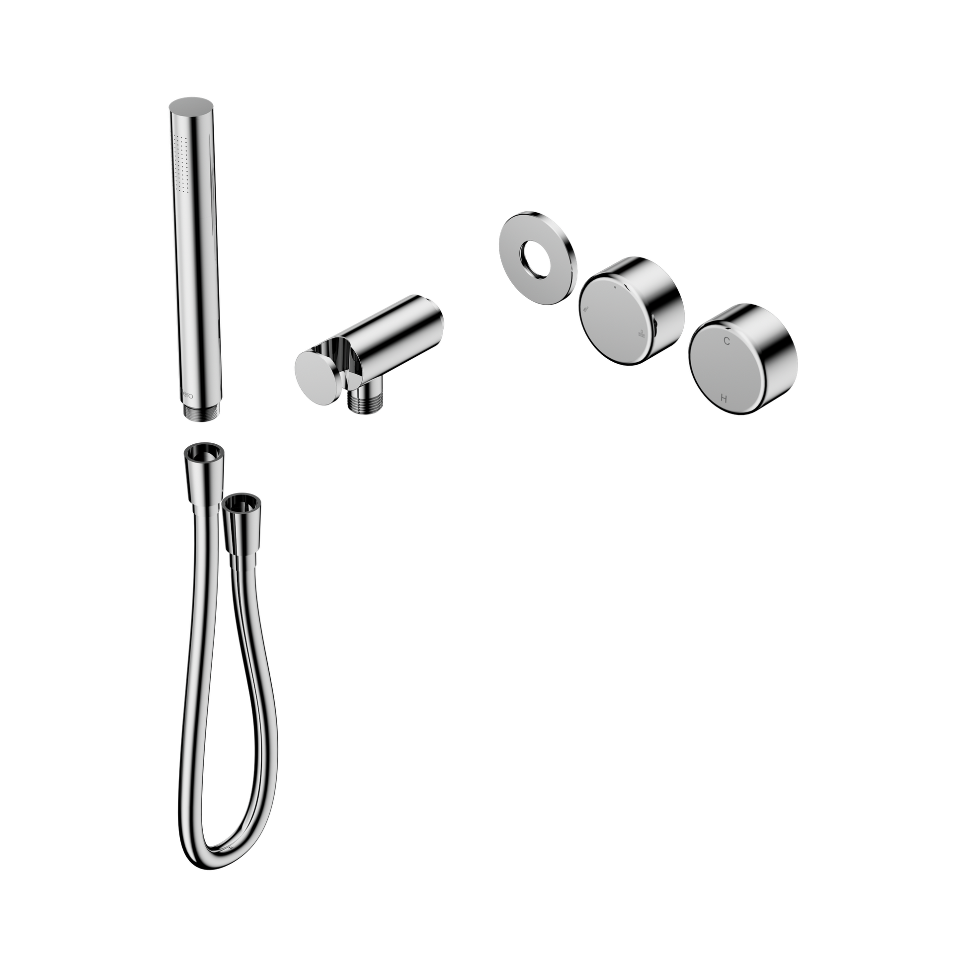 Nero Serenity Progressive Shower System With Metal Handle And Slim Shower Trim Kit Only, Chrome