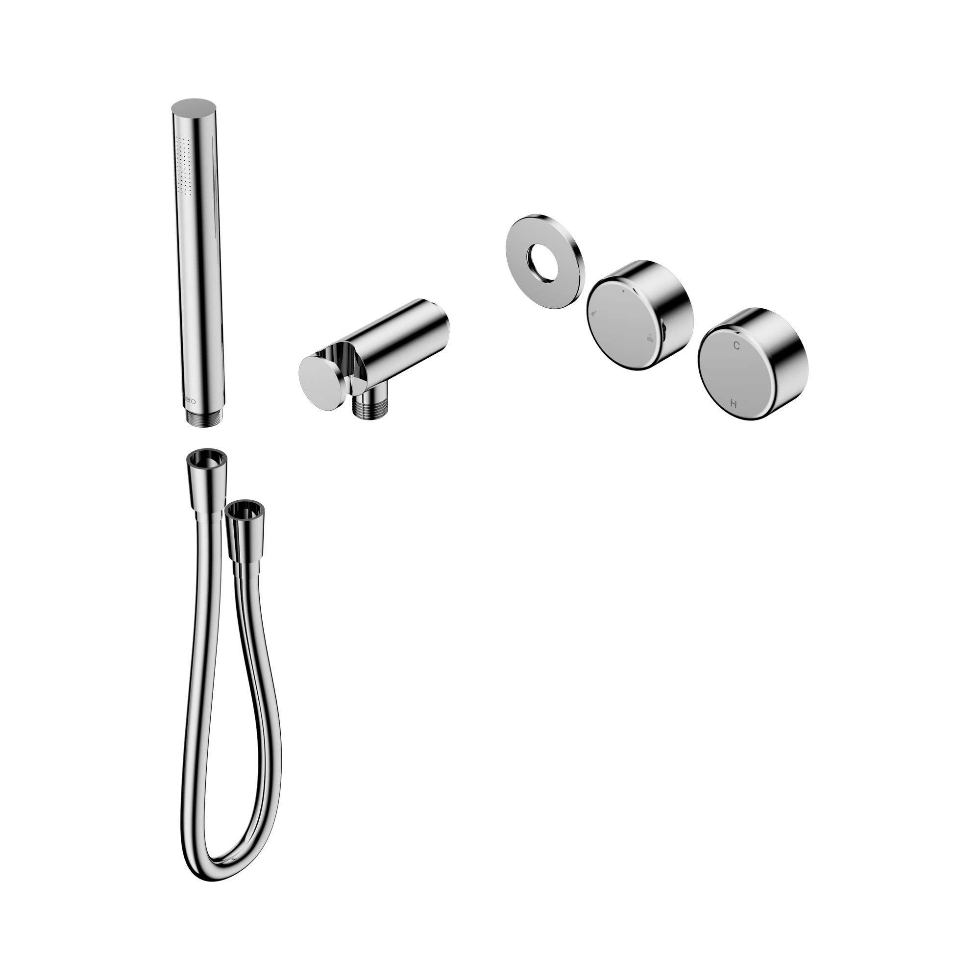 Nero Serenity Progressive Shower System With Metal Handle And Slim Shower Trim Kit Only, Chrome