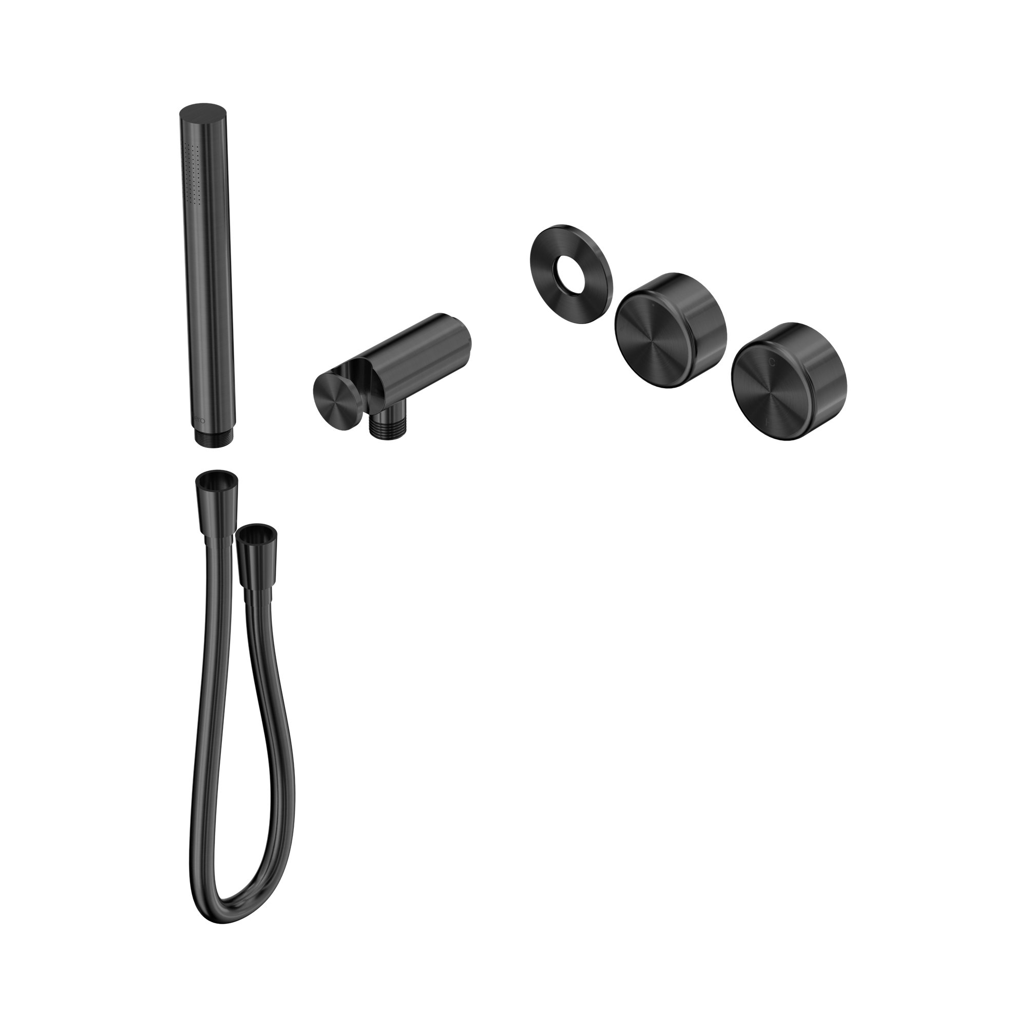 Nero Serenity Progressive Shower System With Metal Handle And Slim Shower Trim Kit Only, Gun Metal