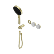 Nero Serenity Progressive Shower System With Carrara Handle And Serenity Hand Shower Trim Kit Only, Brushed Gold