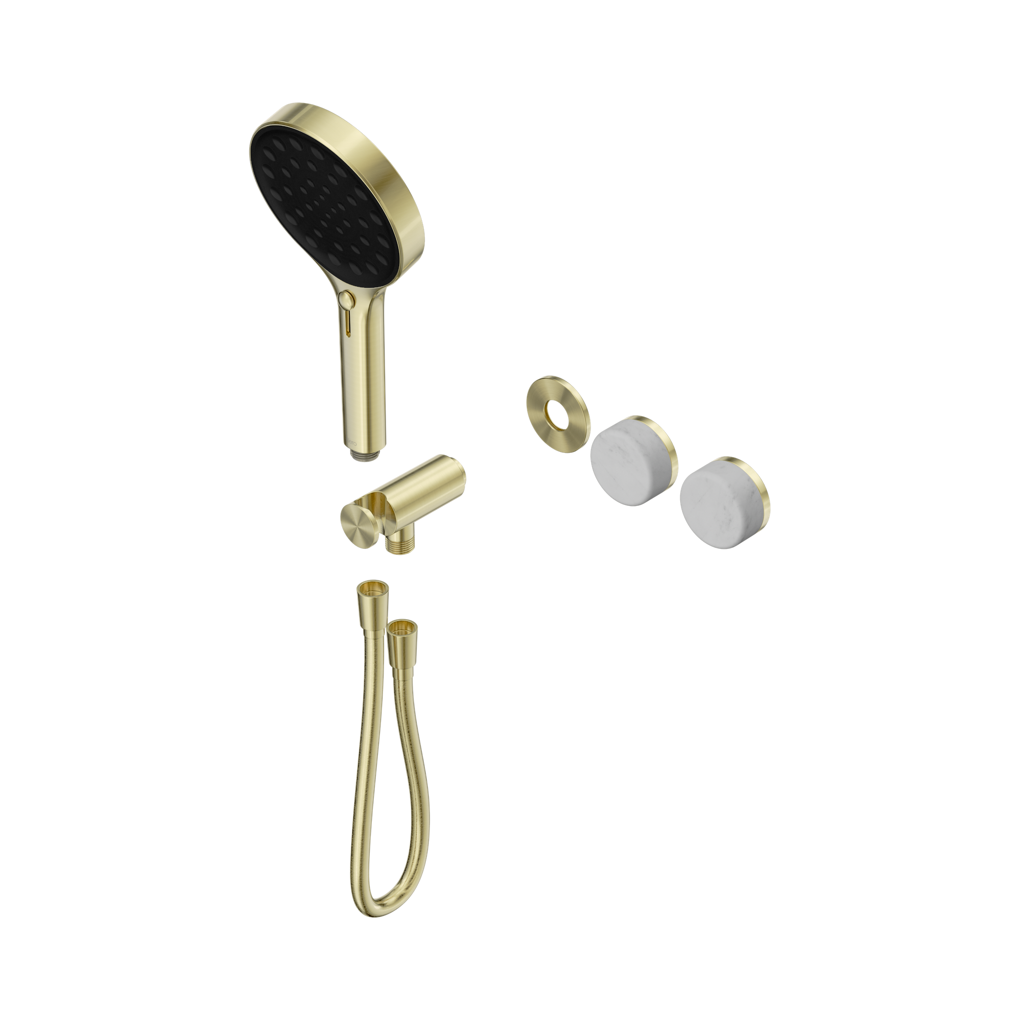 Nero Serenity Progressive Shower System With Carrara Handle And Serenity Hand Shower Trim Kit Only, Brushed Gold