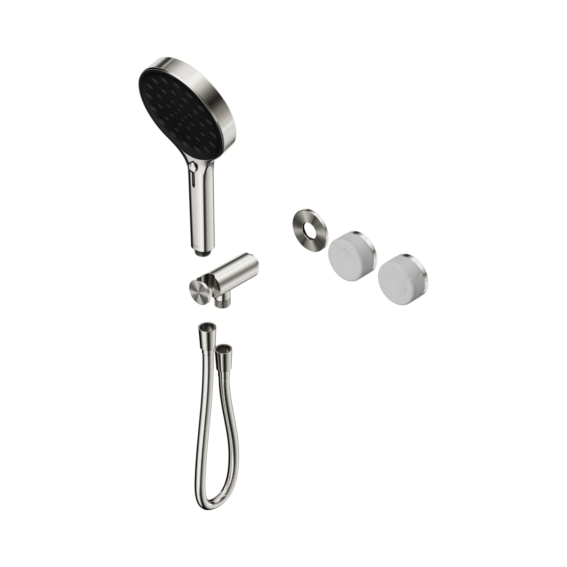 Nero Serenity Progressive Shower System With Carrara Handle And Serenity Hand Shower Trim Kit Only, Brushed Nickel