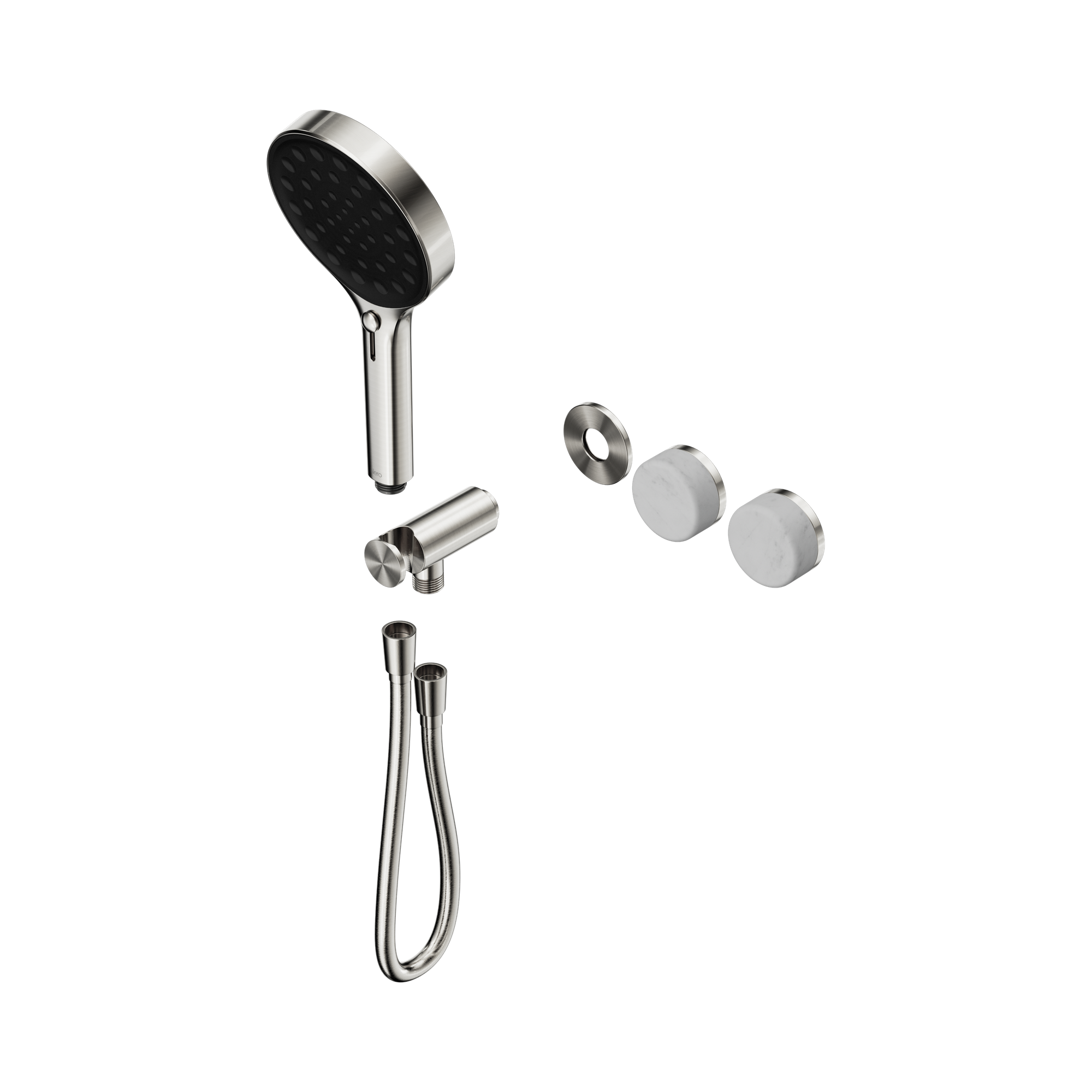 Nero Serenity Progressive Shower System With Carrara Handle And Serenity Hand Shower Trim Kit Only, Brushed Nickel
