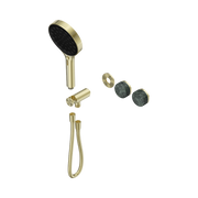 Nero Serenity Progressive Shower System With Verde Alpi Handle And Serenity Hand Shower Trim Kit Only, Brushed Gold