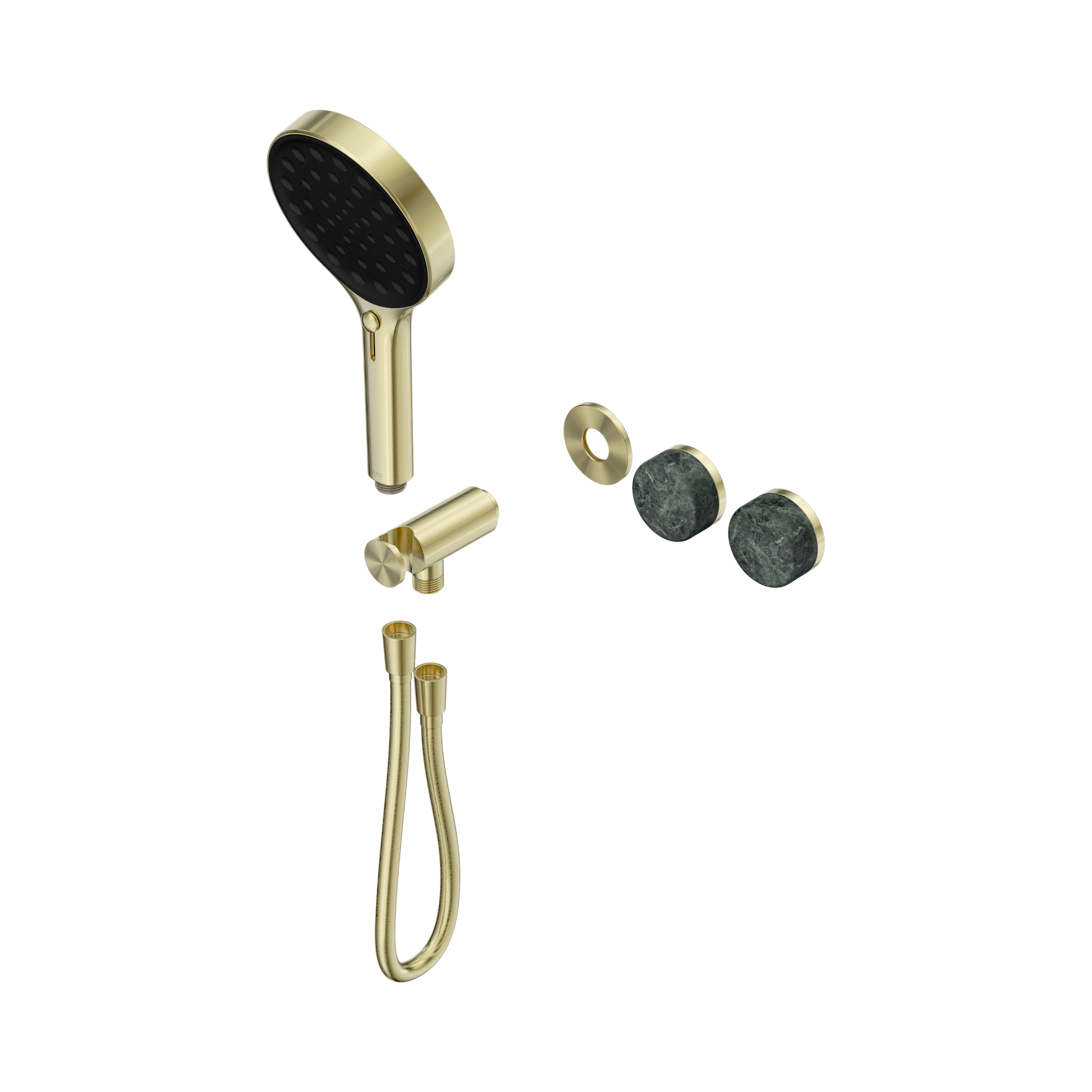 Nero Serenity Progressive Shower System With Verde Alpi Handle And Serenity Hand Shower Trim Kit Only, Brushed Gold