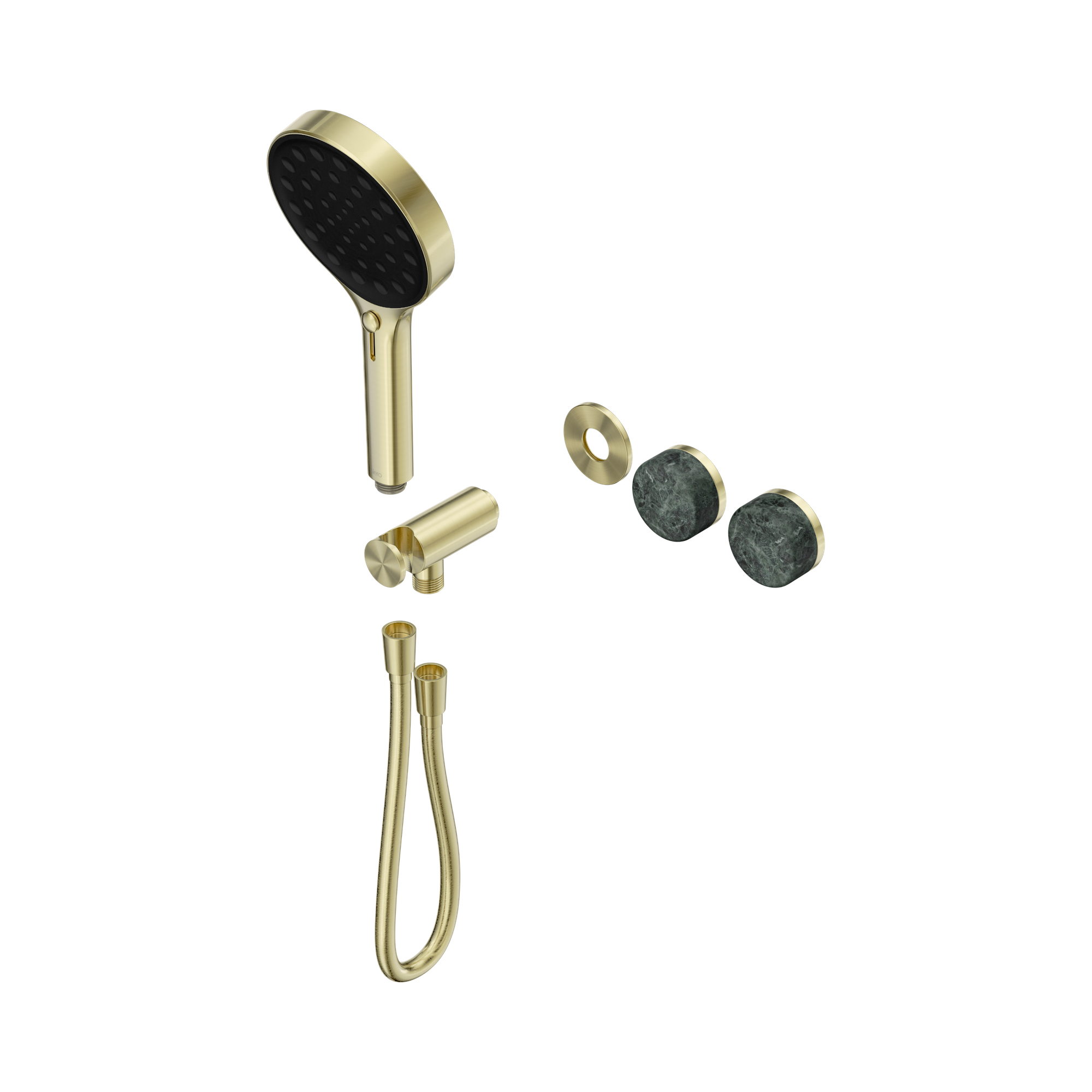Nero Serenity Progressive Shower System With Verde Alpi Handle And Serenity Hand Shower Trim Kit Only, Brushed Gold