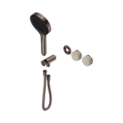 Nero Serenity Progressive Shower System With Rome Travertine Handle And Serenity Hand Shower Trim Kit Only, Brushed Bronze