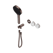 Nero Serenity Progressive Shower System With Arabescato Corchia Handle And Serenity Hand Shower Trim Kit Only, Brushed Bronze