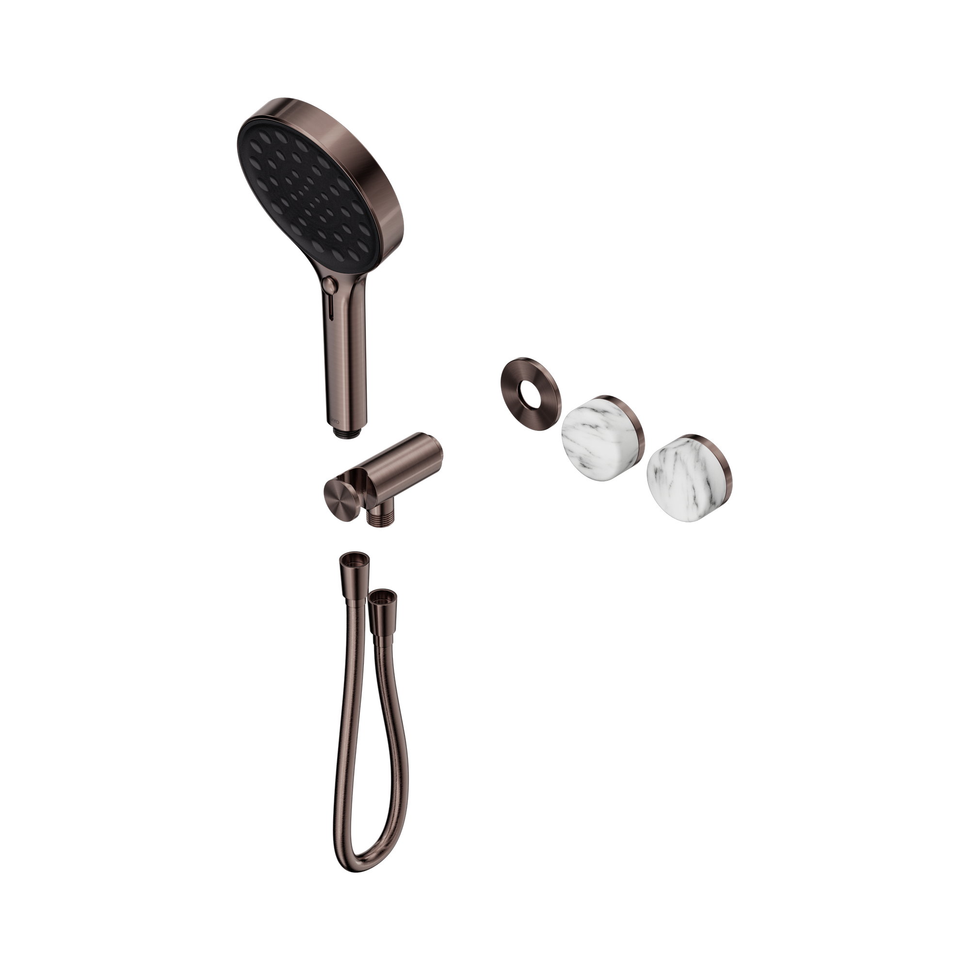 Nero Serenity Progressive Shower System With Arabescato Corchia Handle And Serenity Hand Shower Trim Kit Only, Brushed Bronze