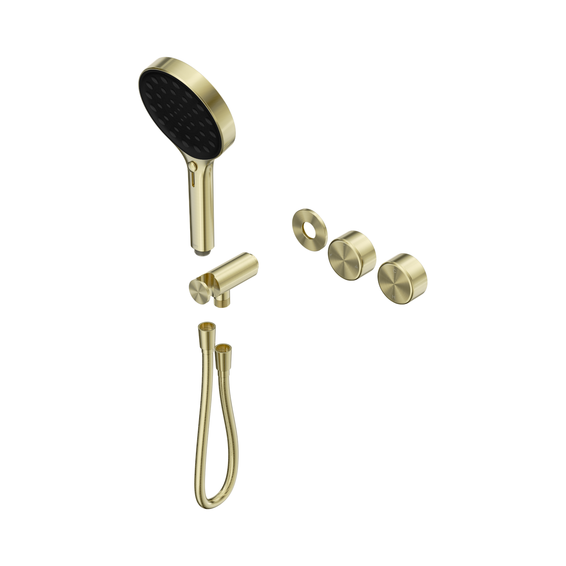 Nero Serenity Progressive Shower System With Metal Handle And Serenity Hand Shower Trim Kit Only, Brushed Gold