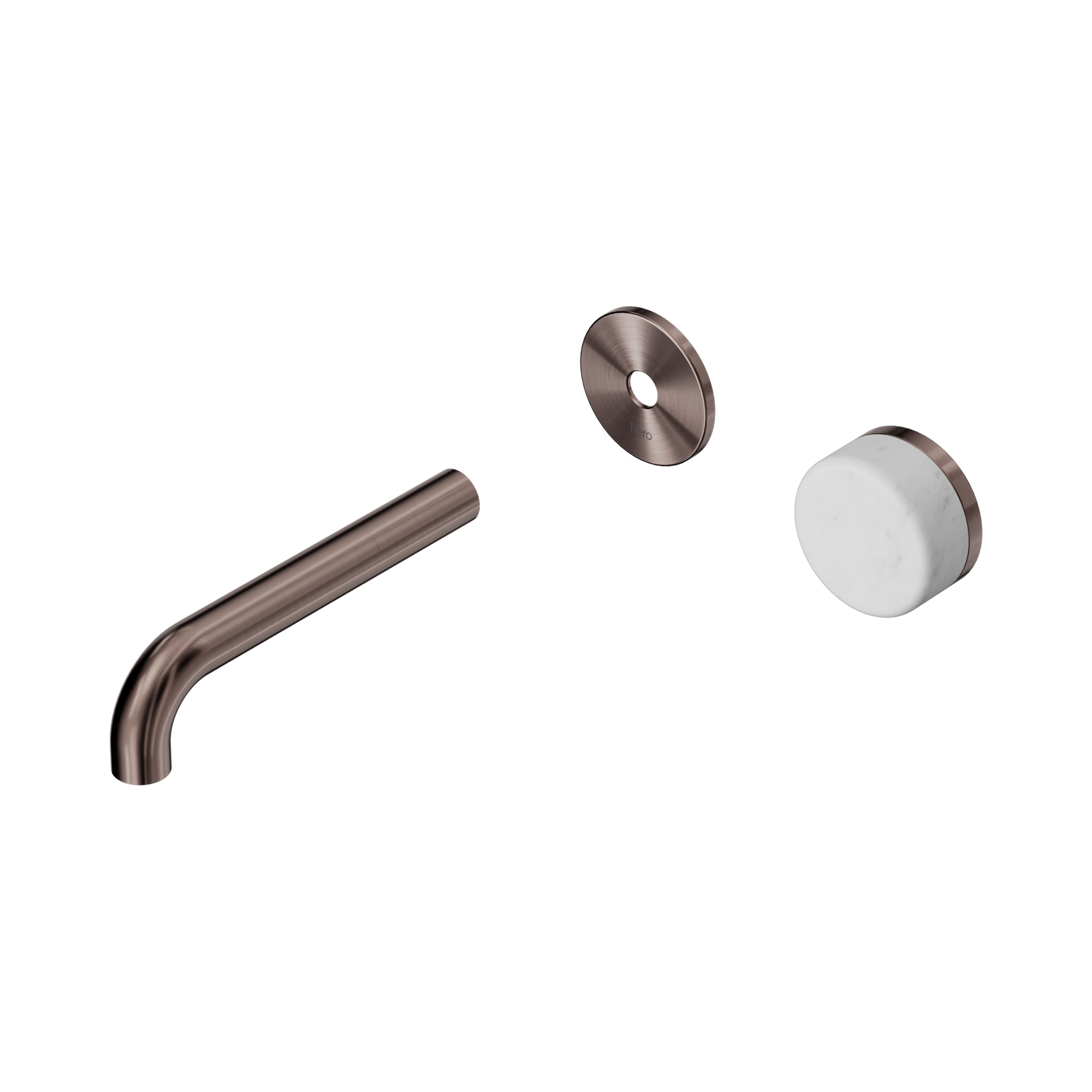 Nero Serenity Progressive Wall Basin Mixer 160mm Spout With Carrara Handle Trim Kit Only, Brushed Bronze