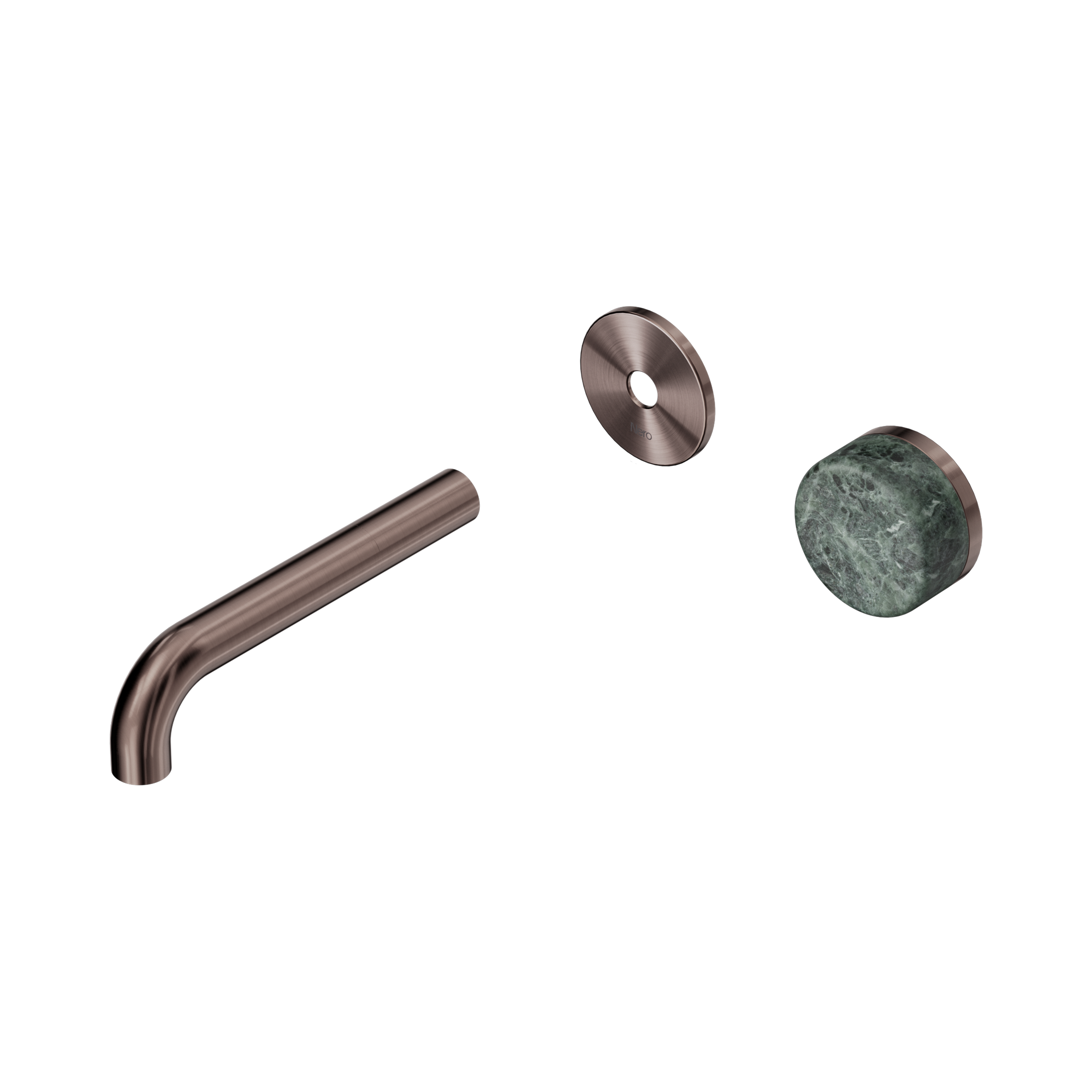 Nero Serenity Progressive Wall Basin Mixer 160mm Spout With Verde Alpi Handle Trim Kit Only, Brushed Bronze