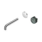Nero Serenity Progressive Wall Basin Mixer 160mm Spout With Verde Alpi Handle Trim Kit Only, Chrome