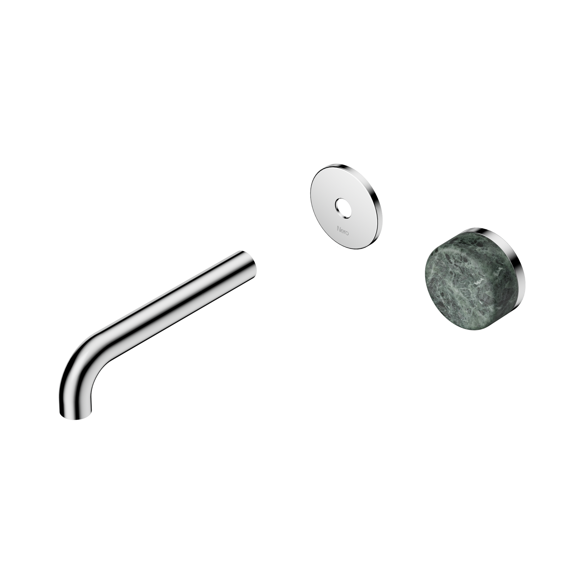 Nero Serenity Progressive Wall Basin Mixer 160mm Spout With Verde Alpi Handle Trim Kit Only, Chrome