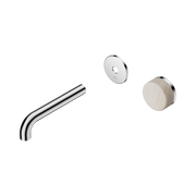 Nero Serenity Progressive Wall Basin Mixer 160mm Spout With Rome Travertine Handle Trim Kit Only, Chrome