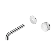 Nero Serenity Progressive Wall Basin Mixer 160mm Spout With Arabescato Corchia Handle Trim Kit Only, Chrome