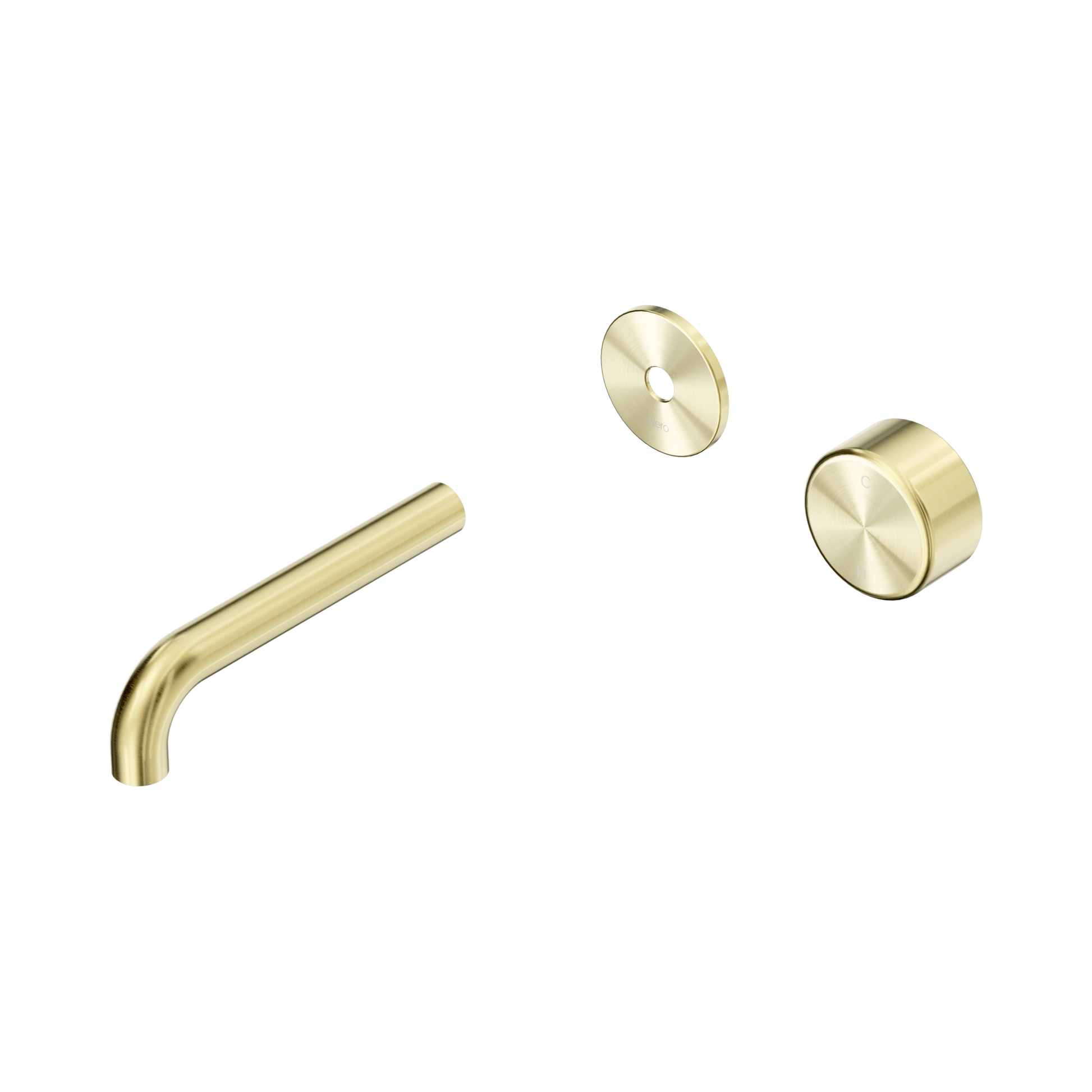 Nero Serenity Progressive Wall Basin Mixer 160mm Spout With Metal Handle Trim Kit Only, Brushed Gold