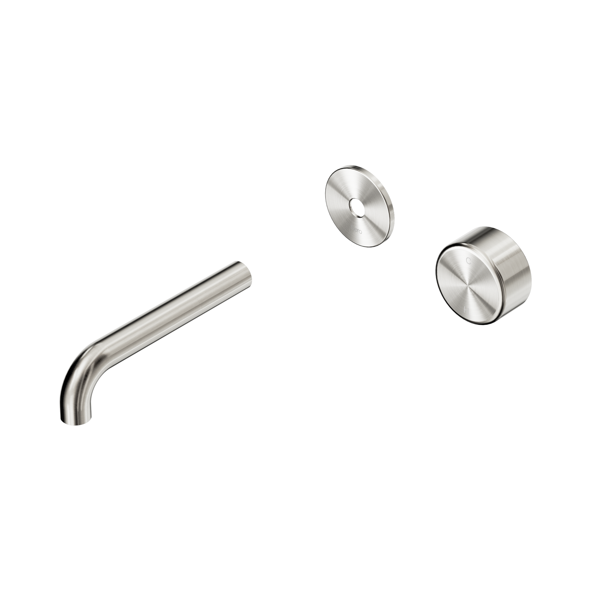 Nero Serenity Progressive Wall Basin Mixer 160mm Spout With Metal Handle Trim Kit Only, Brushed Nickel