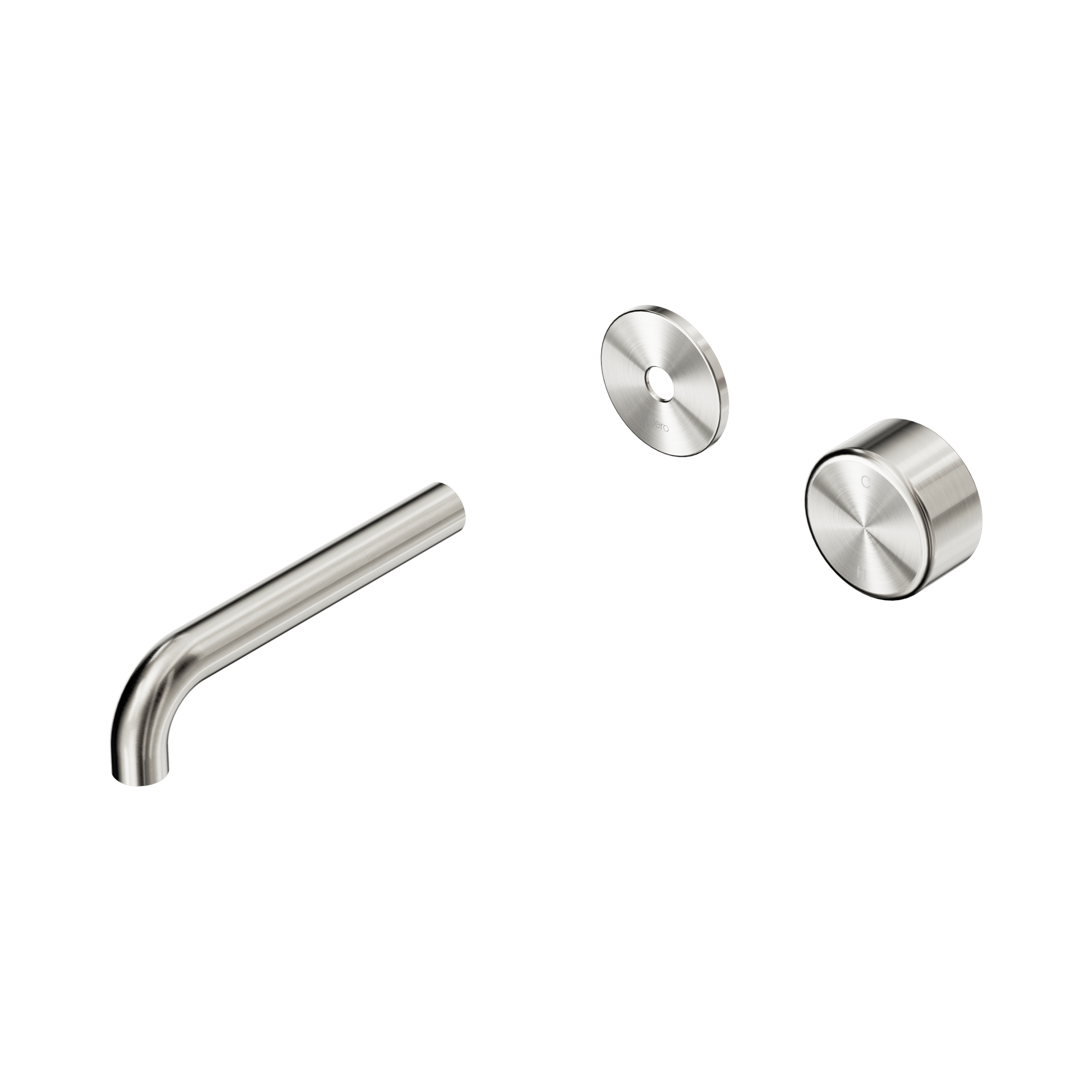 Nero Serenity Progressive Wall Basin Mixer 160mm Spout With Metal Handle Trim Kit Only, Brushed Nickel