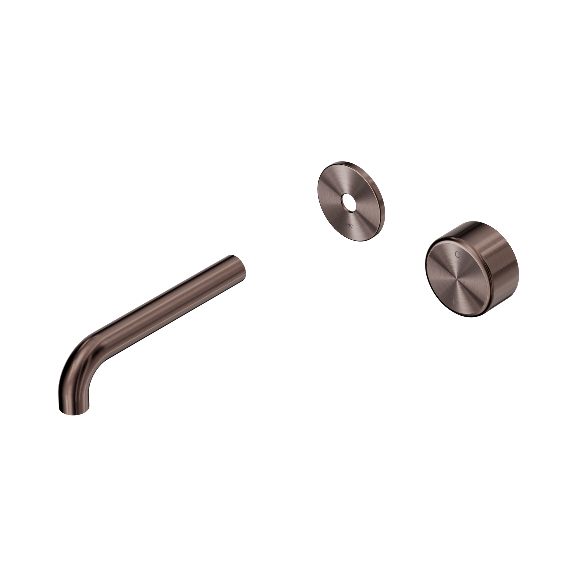 Nero Serenity Progressive Wall Basin Mixer 160mm Spout With Metal Handle Trim Kit Only, Brushed Bronze