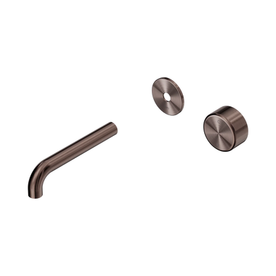 Nero Serenity Progressive Wall Basin Mixer 160mm Spout With Metal Handle Trim Kit Only, Brushed Bronze