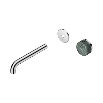 Nero Serenity Progressive Wall Basin Mixer 185mm Spout With Verde Alpi Handle Trim Kit Only, Chrome