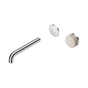 Nero Serenity Progressive Wall Basin Mixer 185mm Spout With Rome Travertine Handle Trim Kit Only, Chrome