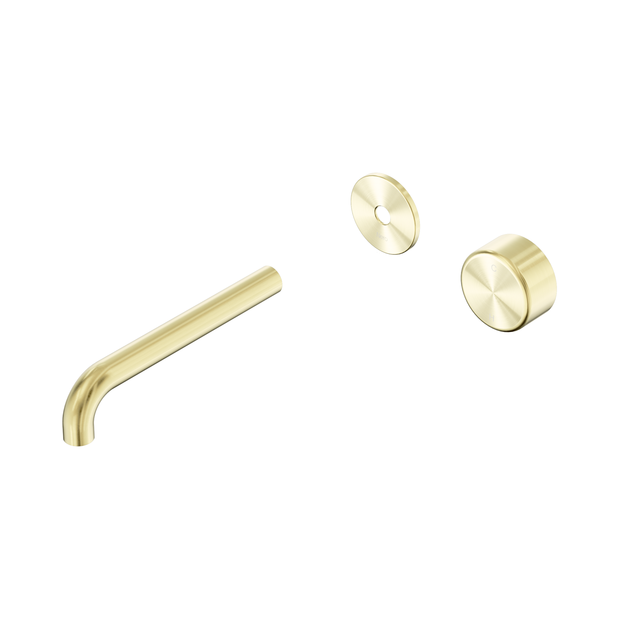 Nero Serenity Progressive Wall Basin Mixer 185mm Spout With Metal Handle Trim Kit Only, Brushed Gold