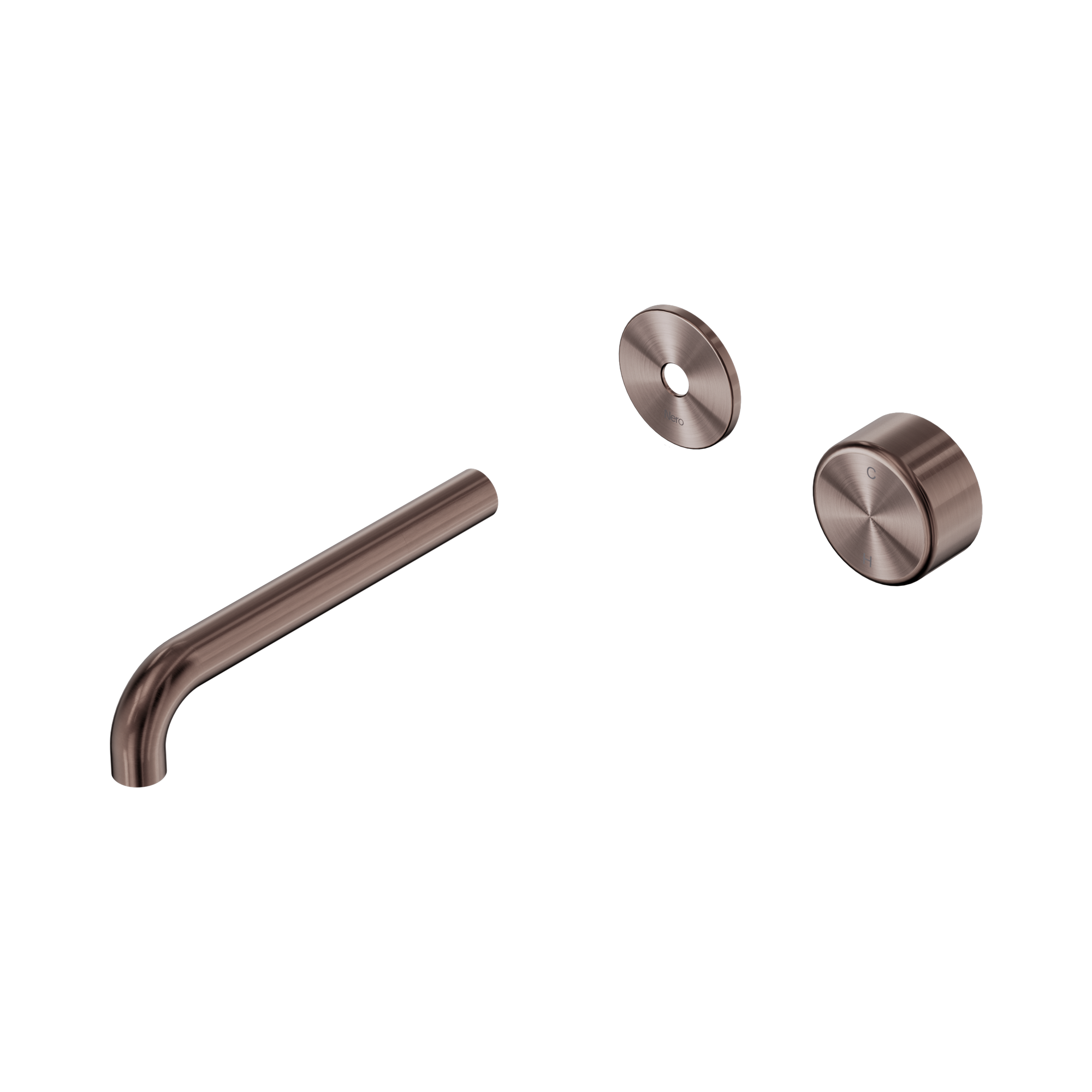 Nero Serenity Progressive Wall Basin Mixer 185mm Spout With Metal Handle Trim Kit Only, Brushed Bronze