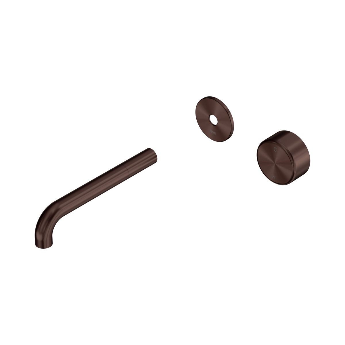 Nero Serenity Progressive Wall Basin Mixer 185mm Spout With Metal Handle Trim Kit Only, Rome Bronze