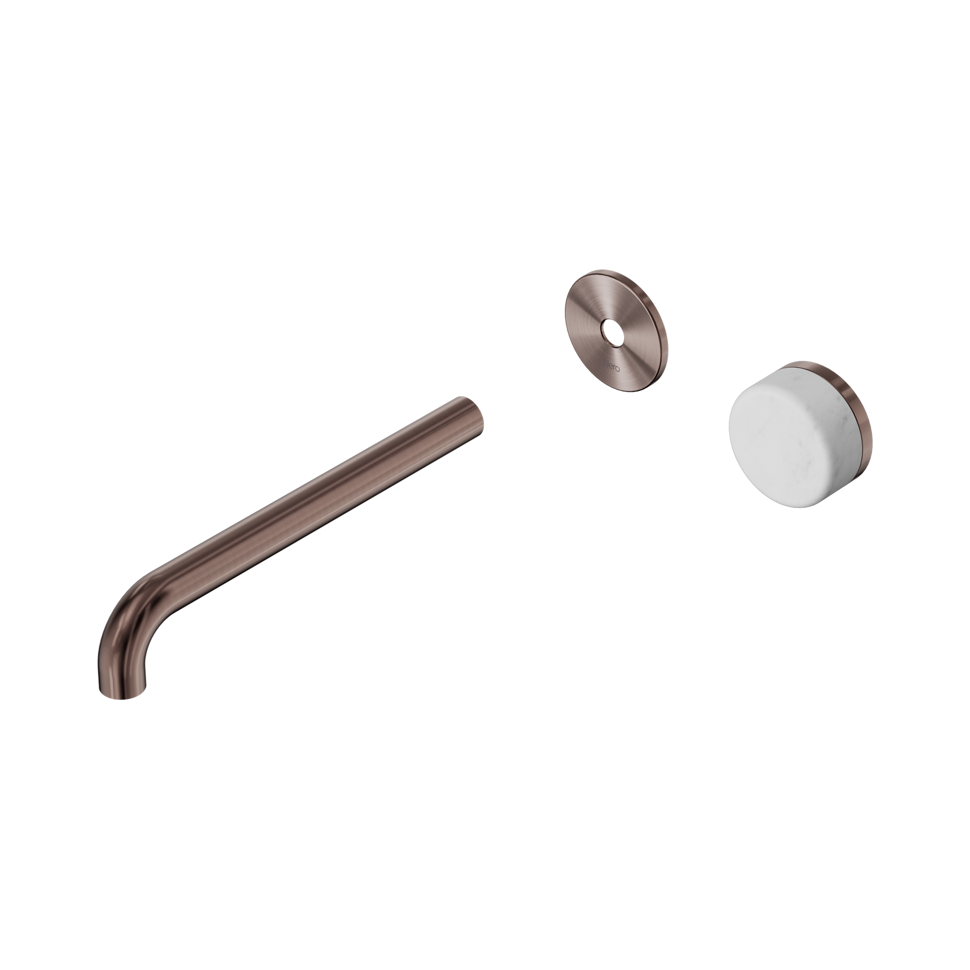 Nero Serenity Progressive Wall Basin Mixer 220mm Spout With Carrara Handle Trim Kit Only, Brushed Bronze