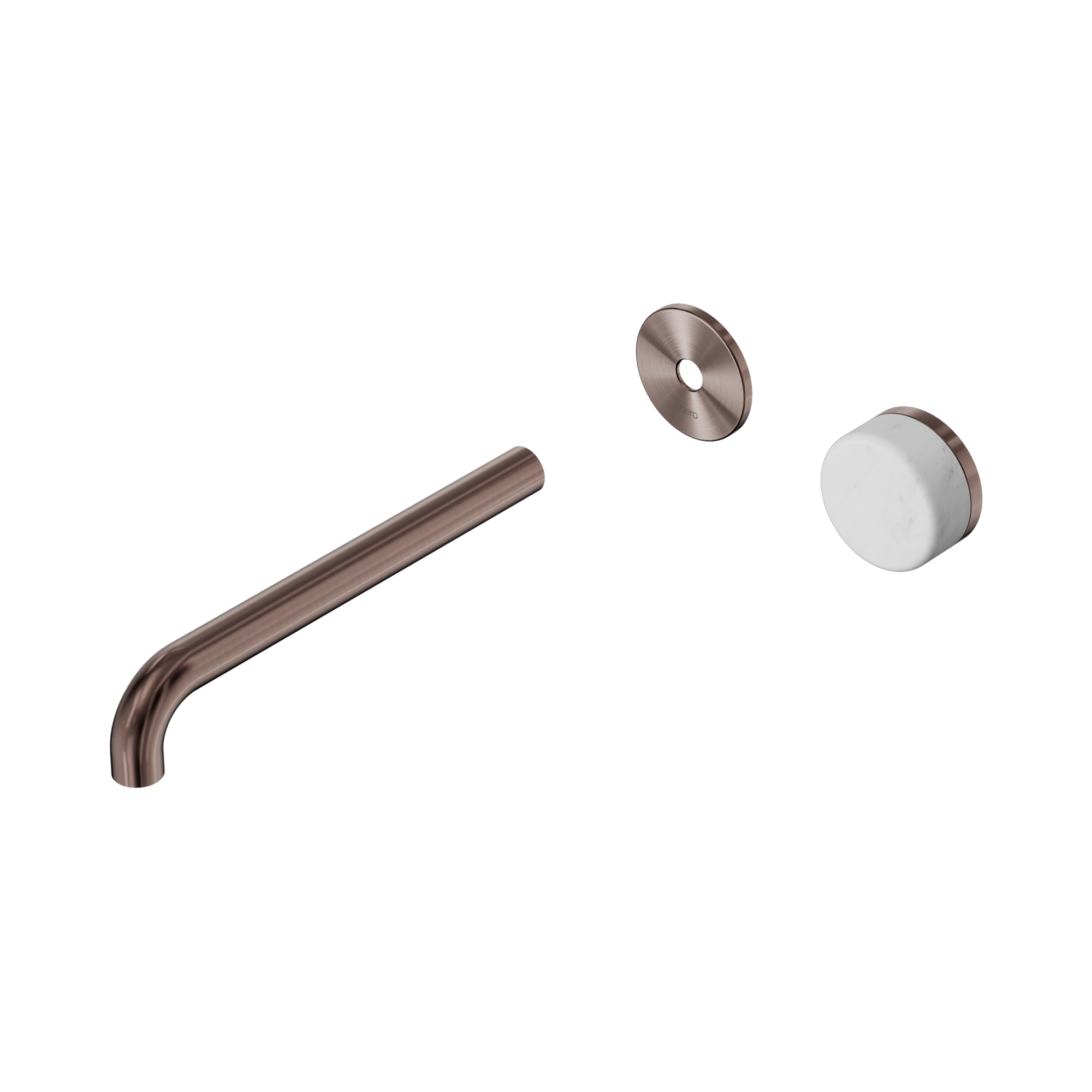 Nero Serenity Progressive Wall Basin Mixer 220mm Spout With Carrara Handle Trim Kit Only, Brushed Bronze