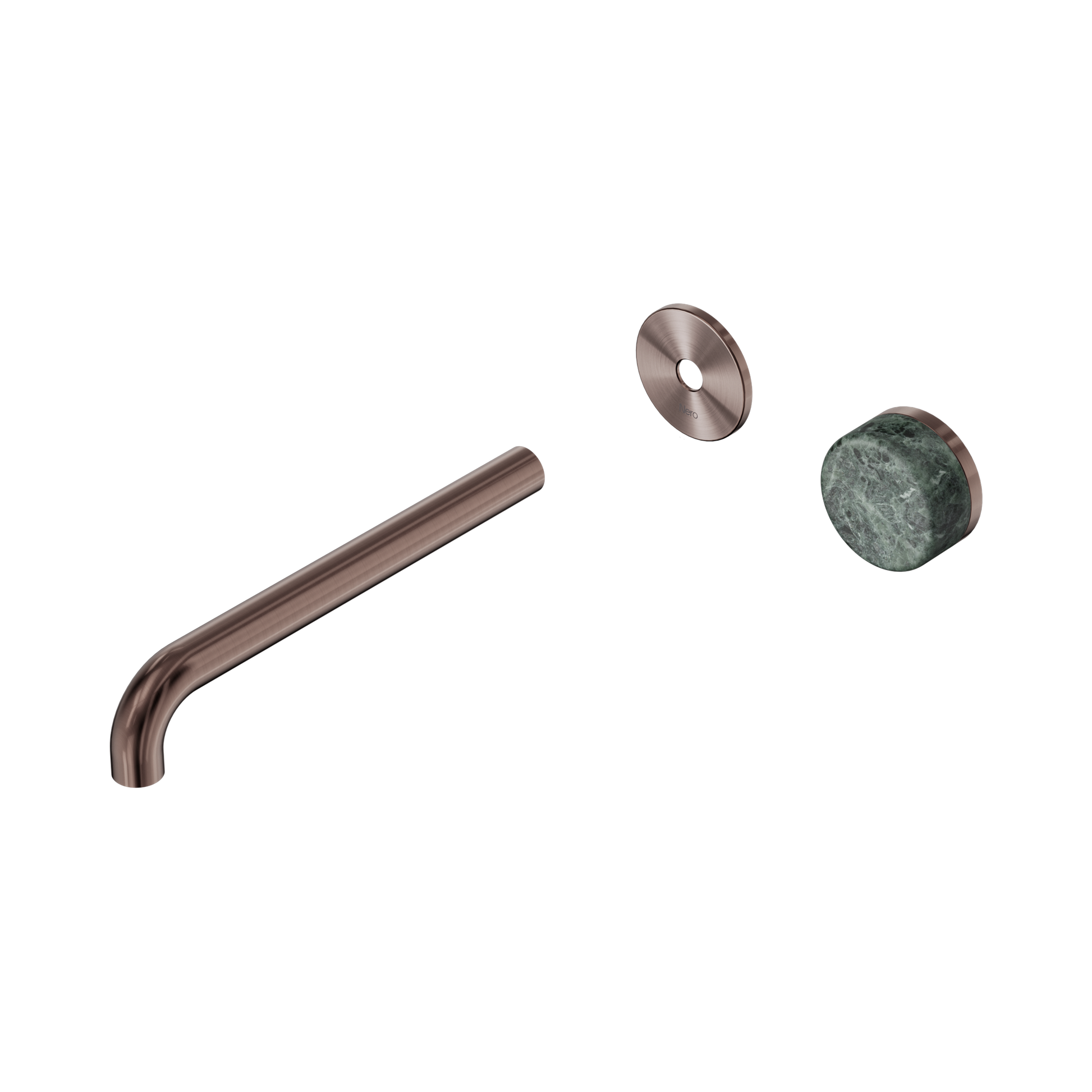 Nero Serenity Progressive Wall Basin Mixer 220mm Spout With Verde Alpi Handle Trim Kit Only, Brushed Bronze