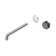Nero Serenity Progressive Wall Basin Mixer 220mm Spout With Verde Alpi Handle Trim Kit Only, Chrome