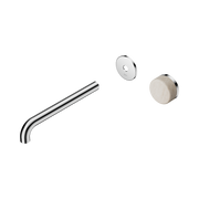 Nero Serenity Progressive Wall Basin Mixer 220mm Spout With Rome Travertine Handle Trim Kit Only, Chrome