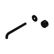 Nero Serenity Progressive Wall Basin Mixer 220mm Spout With Metal Handle Trim Kit Only, Matte Black